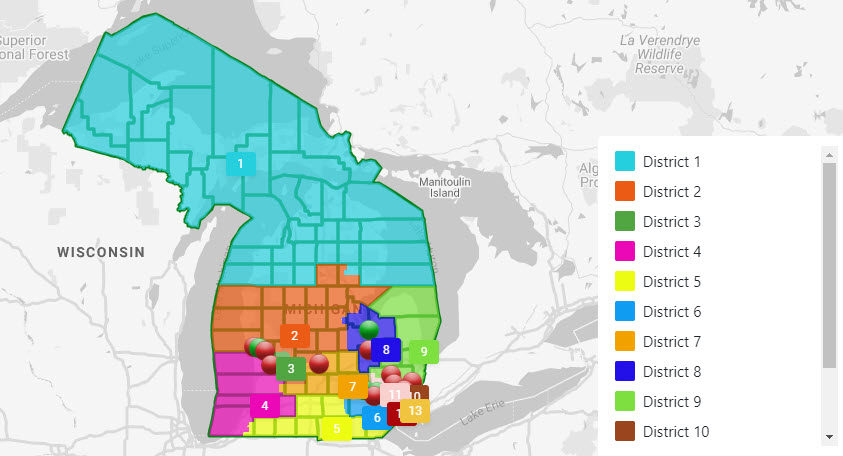 Michigan Redistricting Map  