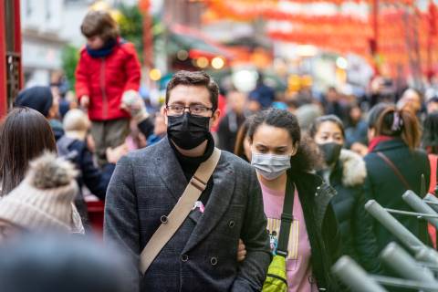 People wearing masks